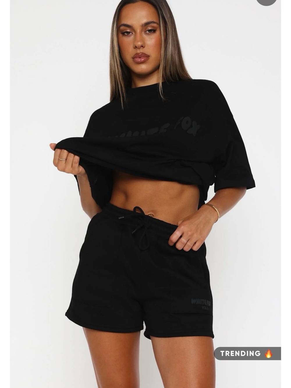 White Fox Offstage Lounge Shorts Onyx - XXS